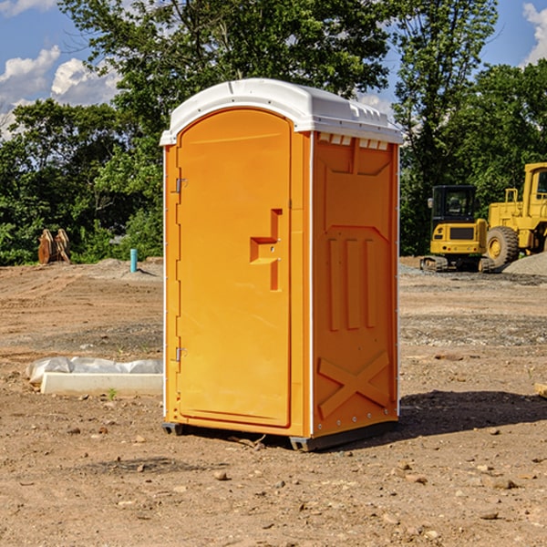 how often are the portable restrooms cleaned and serviced during a rental period in Stoutsville Missouri